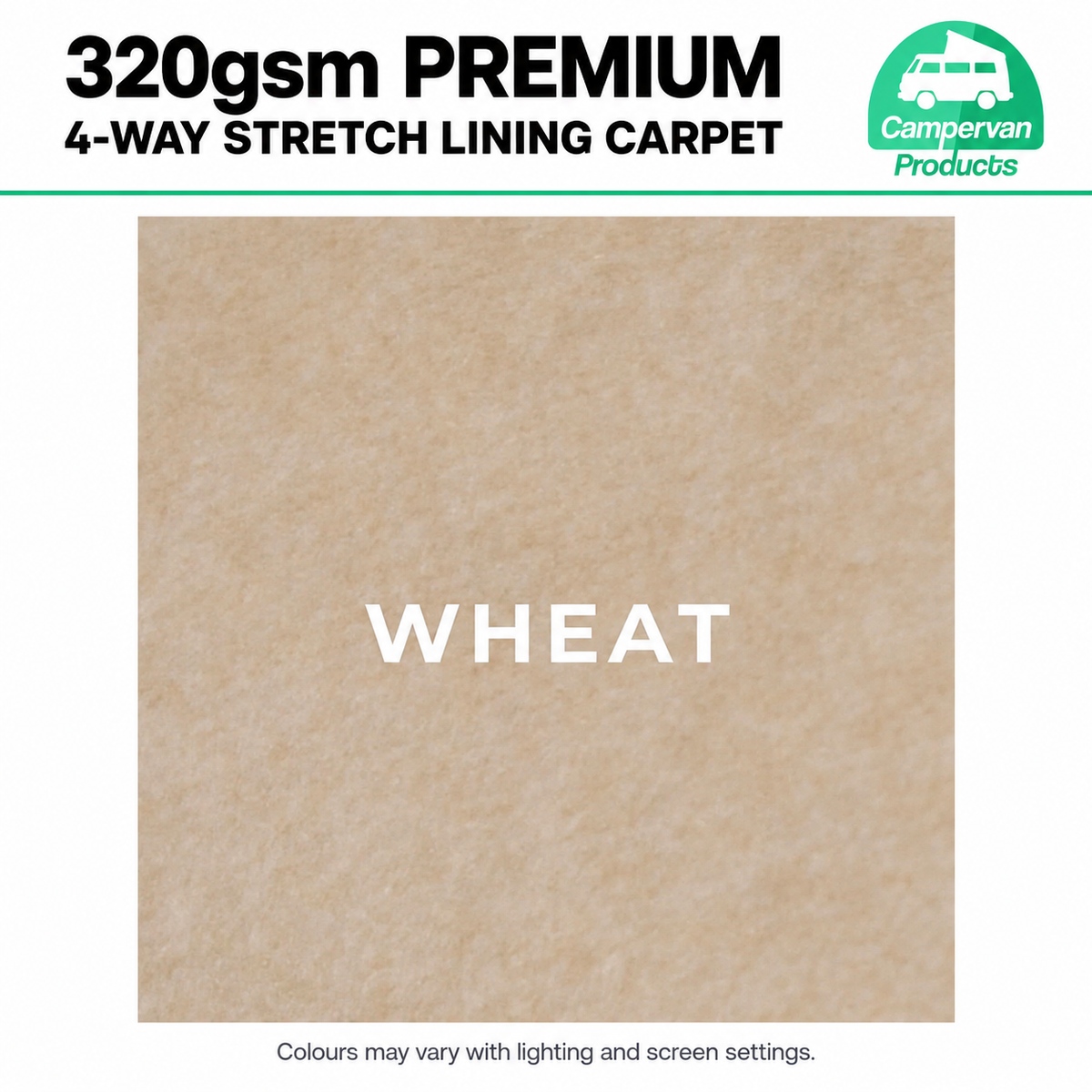 Wheat 320gsm premium four-way stretch lining carpet colour close-up