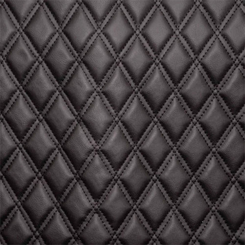 Dark double diamond upholstery with black stitching