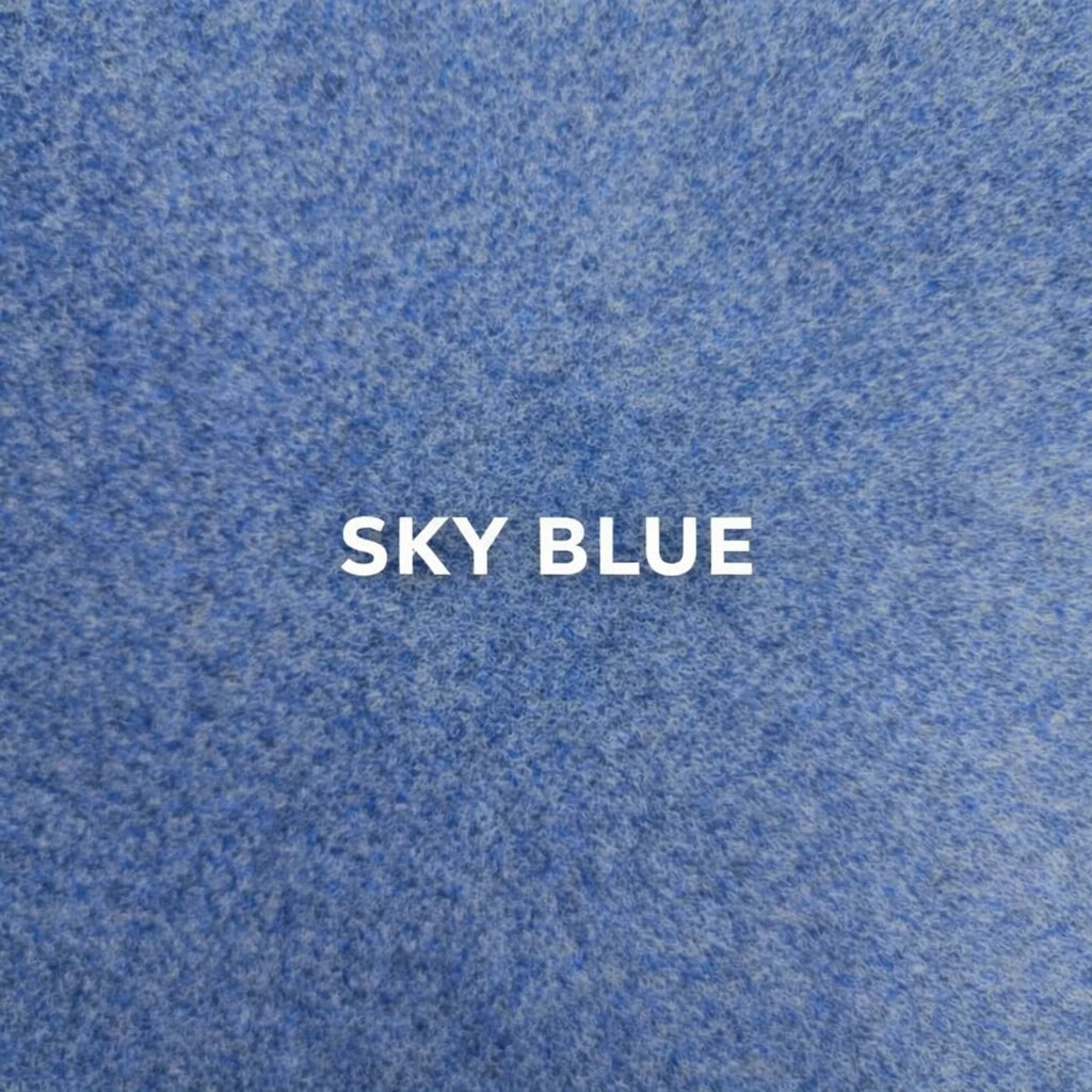 Sky Blue premium lining carpet texture close-up