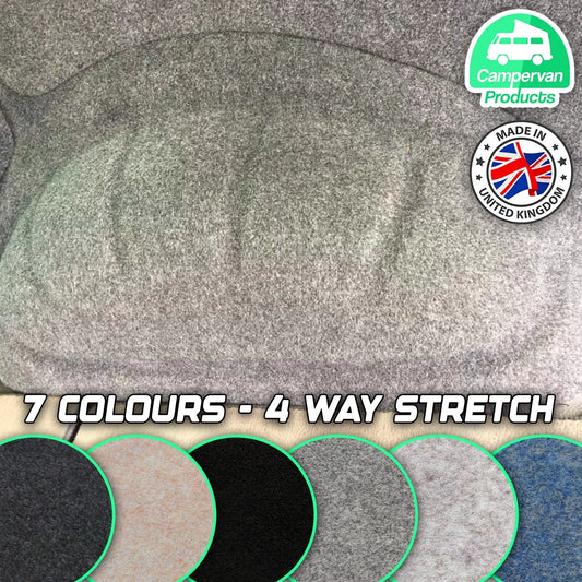 Premium 320gsm 4 Way Stretch Campervan Lining Carpet – Van Conversion Interior Trim (Cut to Length)