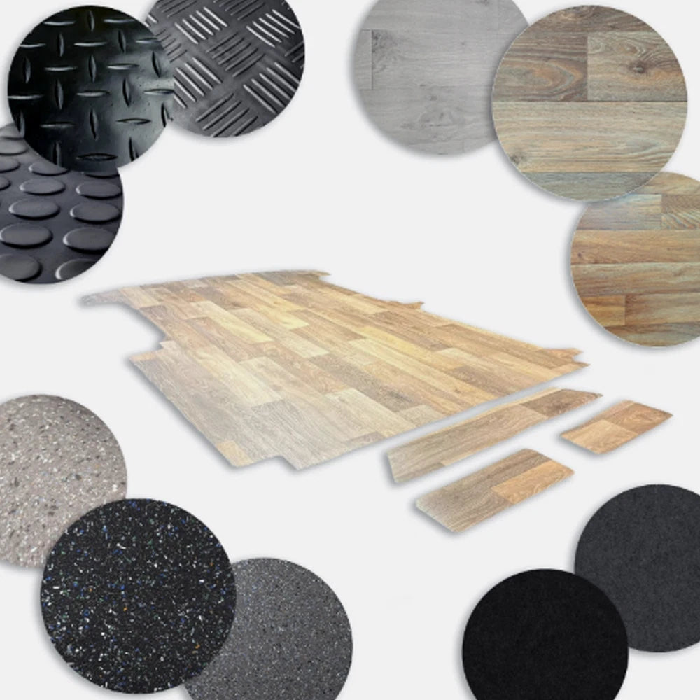 VW Transporter T5 T6 Pre-Cut Van Floor – Rubber or Vinyl Finish – SWB & LWB