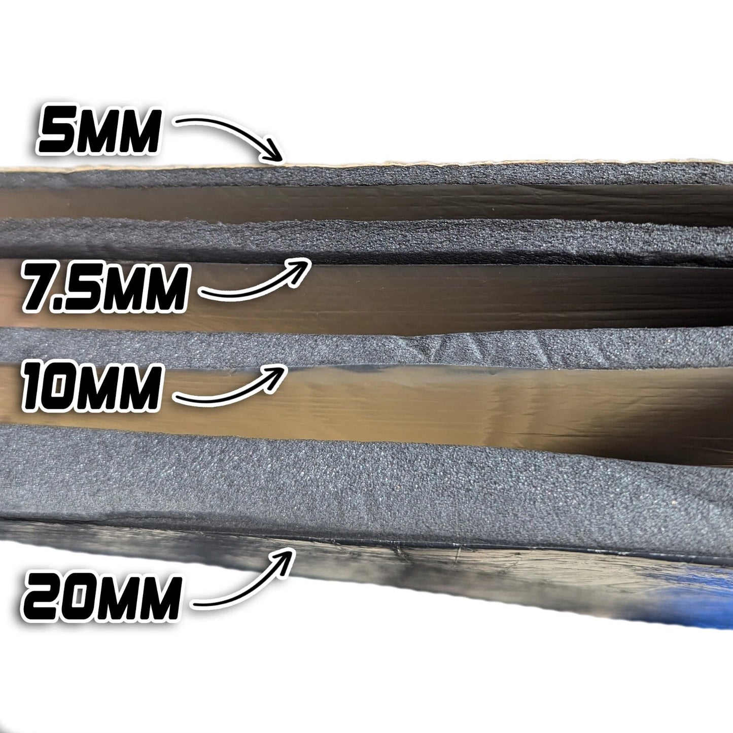 Campervan Products Self-Adhesive Closed Cell Insulation Foam – Thermal & Acoustic Van Lining – 5mm / 7.5mm / 10mm / 20mm – 1–20m