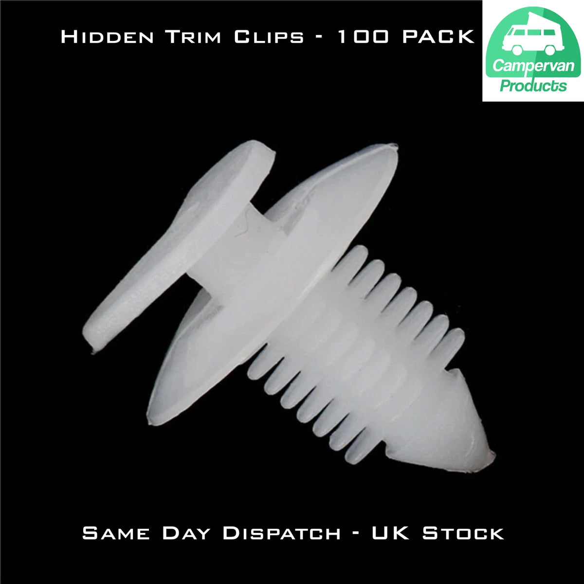 Hidden trim panel fixing clips for VW Transporter